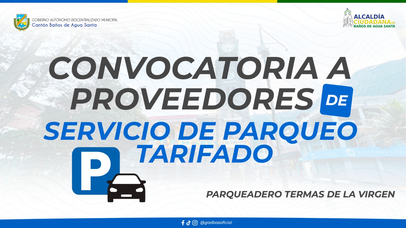 Convocatoria a Proveedores de Servicio de Parqueo Tarifado